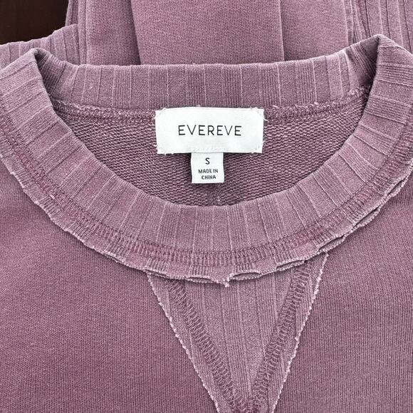 NWOT Evereve Maeve Rib Trim Sweatshirt Size S Purple Crewneck Vintage Wash - Picture 12 of 12